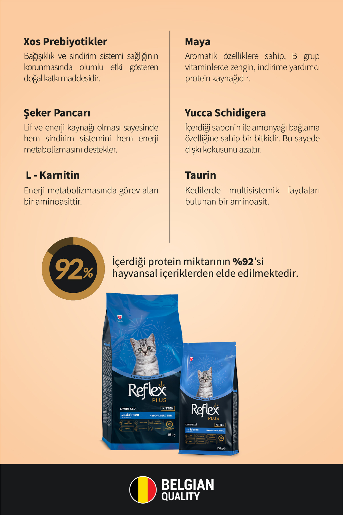 Reflex Plus Hipoalerjenik Somonlu Yavru Kedi Maması 1,5 kg - Görsel 3