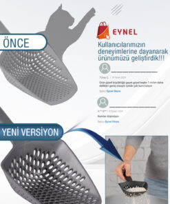 Eynel Küçük Delikli Kedi Kumu Eleme Küreği, Ince Taneli Dar Aralıklı Pet Tuvalet Temizleme Eleği Süzgeç - Görsel 3
