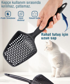 Alternative view of Eynel Küçük Delikli Kedi Kumu Eleme Küreği, Ince Taneli Dar Aralıklı Pet Tuvalet Temizleme Eleği Süzgeç