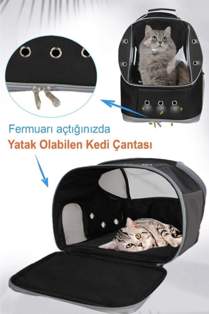 Ksburda Ufo Büyük Boy Kedi Çantası 8 Kg Taşıma Kapasiteli 42x25x33 Cm Kedi Taşıma Çantası - Görsel 2