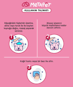 Metapet Koku Giderici Kuru Köpük Köpek Şampuanı, Doğal Ve Organik Köpek Parfümü, Yavrular Için Uygun 200 Ml - Görsel 3