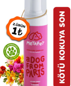 Metapet Koku Giderici Kuru Köpük Köpek Şampuanı, Doğal Ve Organik Köpek Parfümü, Yavrular Için Uygun 200 Ml