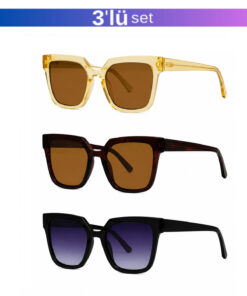 Kinary Uv400 Korumalı Yeni Tarz Unisex Güneş Gözlüğü 1060 - 3'lü Fırsat Seti