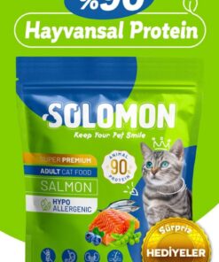 Solomon Yetişkin Somon'lu Süper Premium Kedi Maması 1,5 Kg - Hipoalerjenik - Düşük Tahıllı