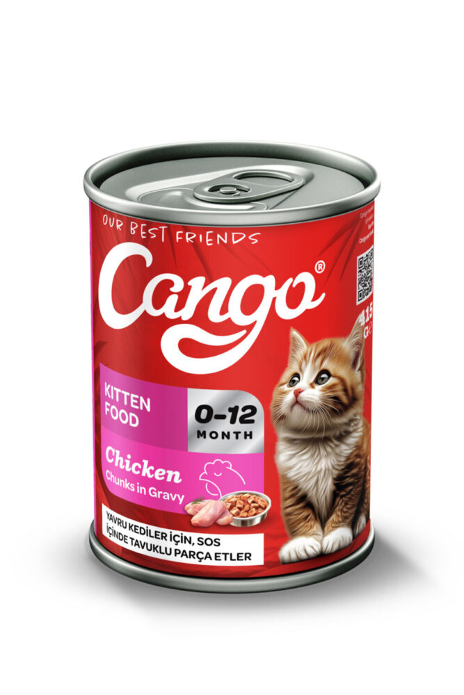 Cango Yavru Yaş Kedi Maması Tavuklu 415Gr 24Lü - Görsel 2