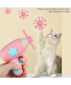 Dream Plus Yaratıcı Yavru Kedi Mini Helikopter Oyuncağı Uçan Renkli Pervaneler Ve Topaç
