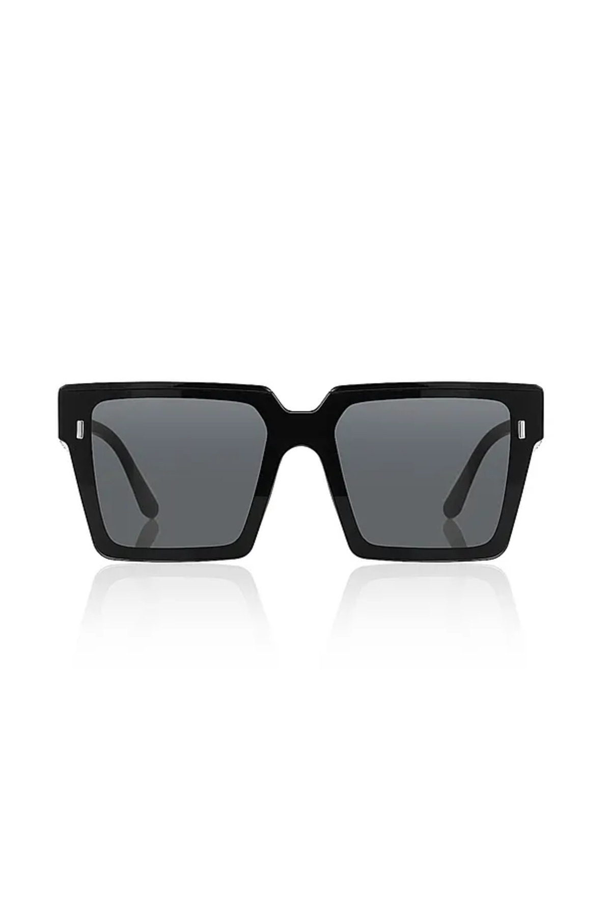 Chunky Frame Fiores Siyah Yeni Sezon Vintage Popüler Lüx Kare Kadın Güneş Gözlüğü - Görsel 3