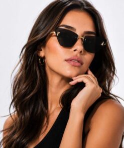 Nilu Moda KADIN KRİSTAL KABARTMALI FFİRST CATEYE GÜNEŞ GÖZLÜĞÜ - Görsel 3
