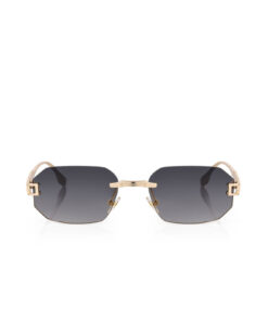 polo air UV400 Korumalı Geometrik Çerçevesiz Kadın Güneş Gözlüğü Siyah Gold Renk PLG-2123C1 - Görsel 3