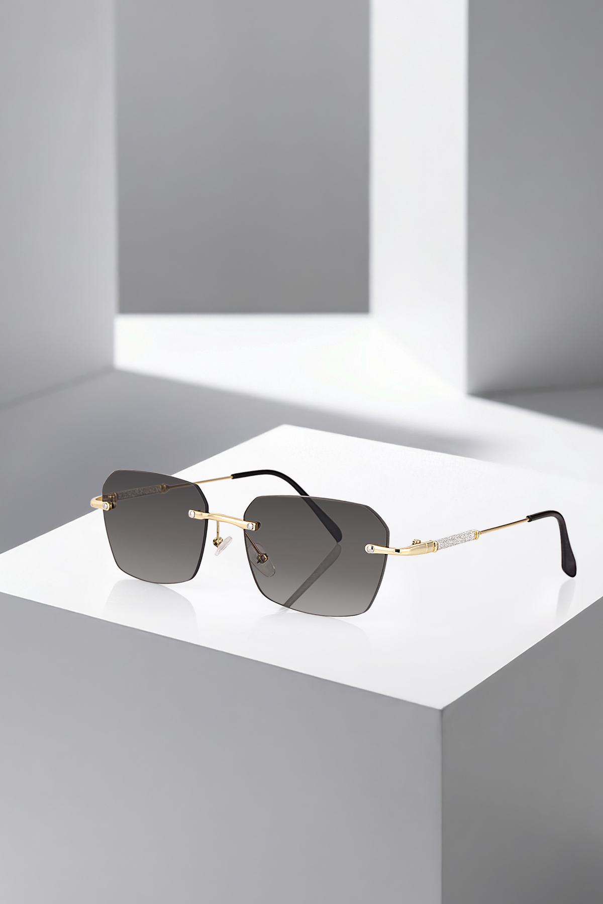polo air UV400 Korumalı Kadın Güneş Gözlüğü Gold Siyah Gümüş Renk PLG-2124C1