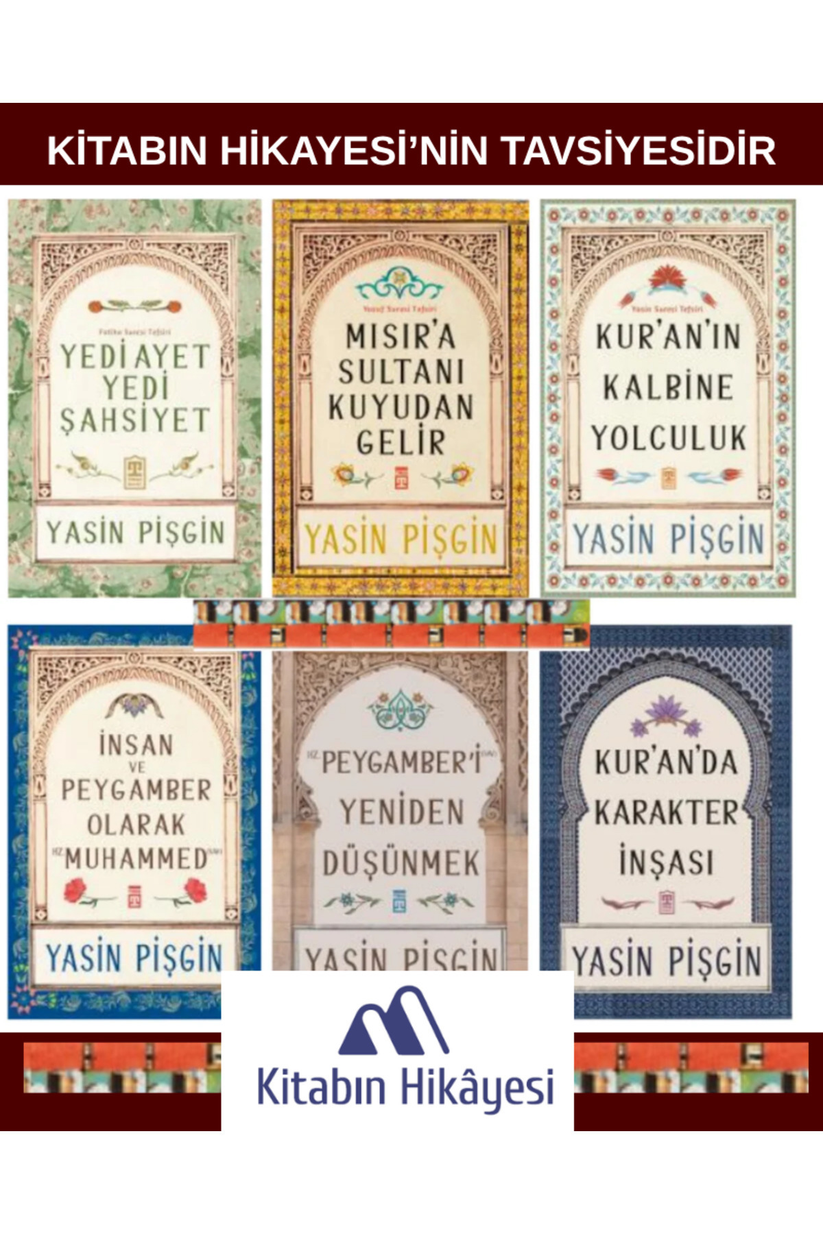 Timaş Yayınları Yasin Pişgin 6 önemli kitabı-Yedi Ayet Yedi Şahsiyet Fatiha Suresi,Mısıra Sultanı Kuyudan Gelir