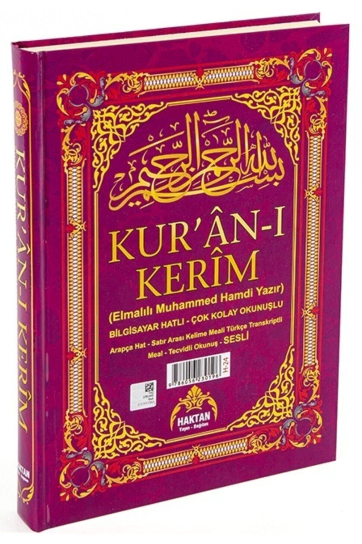 Haktan Yayın Dağıtım Kur'an-ı Kerim Kelime Meali Kelime Türkçe Okunuşu 5'li Orta Boy mor renk 17*24