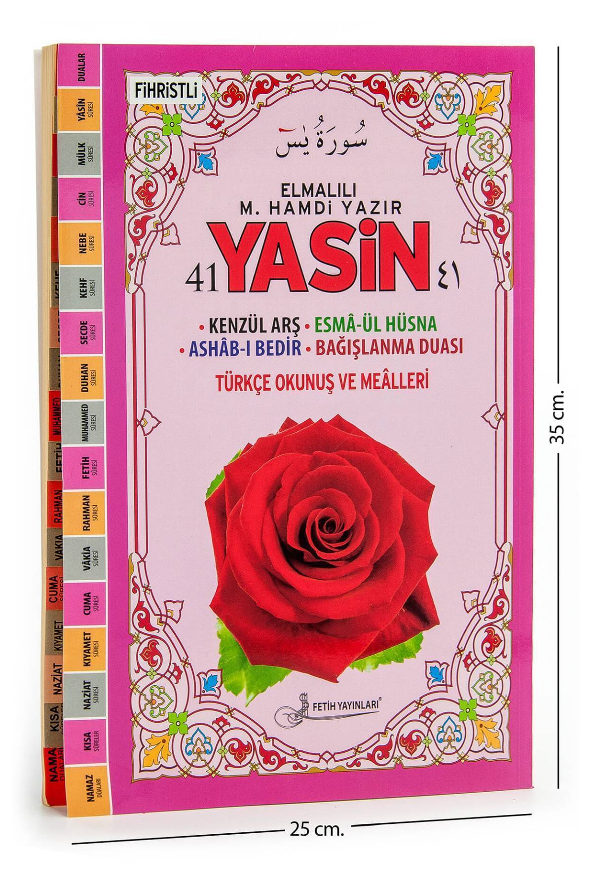 Fetih Yayınları 41 Yasin Kitabı - Cami Boy - 160 Sayfa - Elmalılı M. Hamdi Yazır Mealli