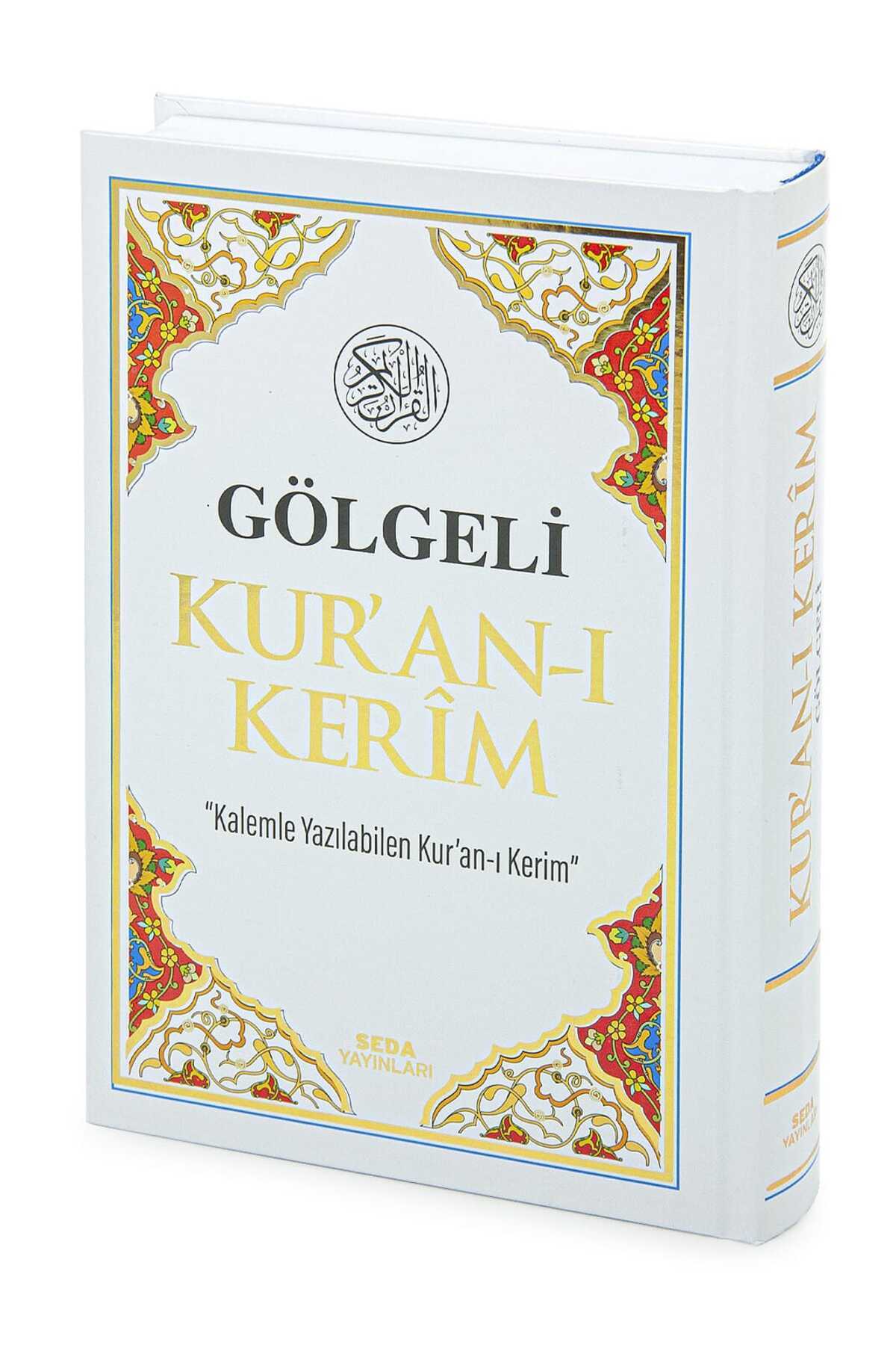 Seda Yayınları Gölgeli Orta Boy Elle Yazılabilen Kuran-ı Kerim (Beyaz)