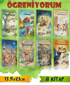 Antoloji Yayınları Dinimi Öğreniyorum - 8 Kitap - Çocuk Dini Eğitim Seti – Namaz, Peygamberimiz, İman ve Değerler