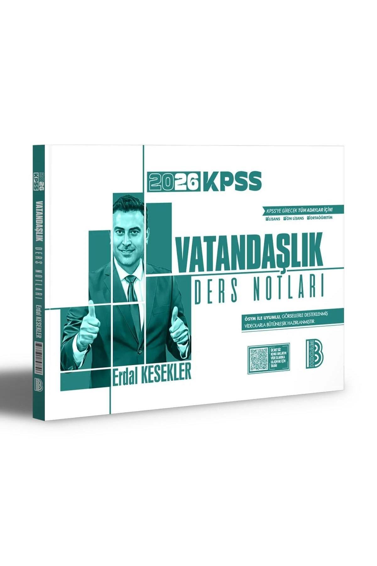 Benim Hocam Yayınları Kpss Vatandaşlık Ders Notları 2026 (iadesiz)