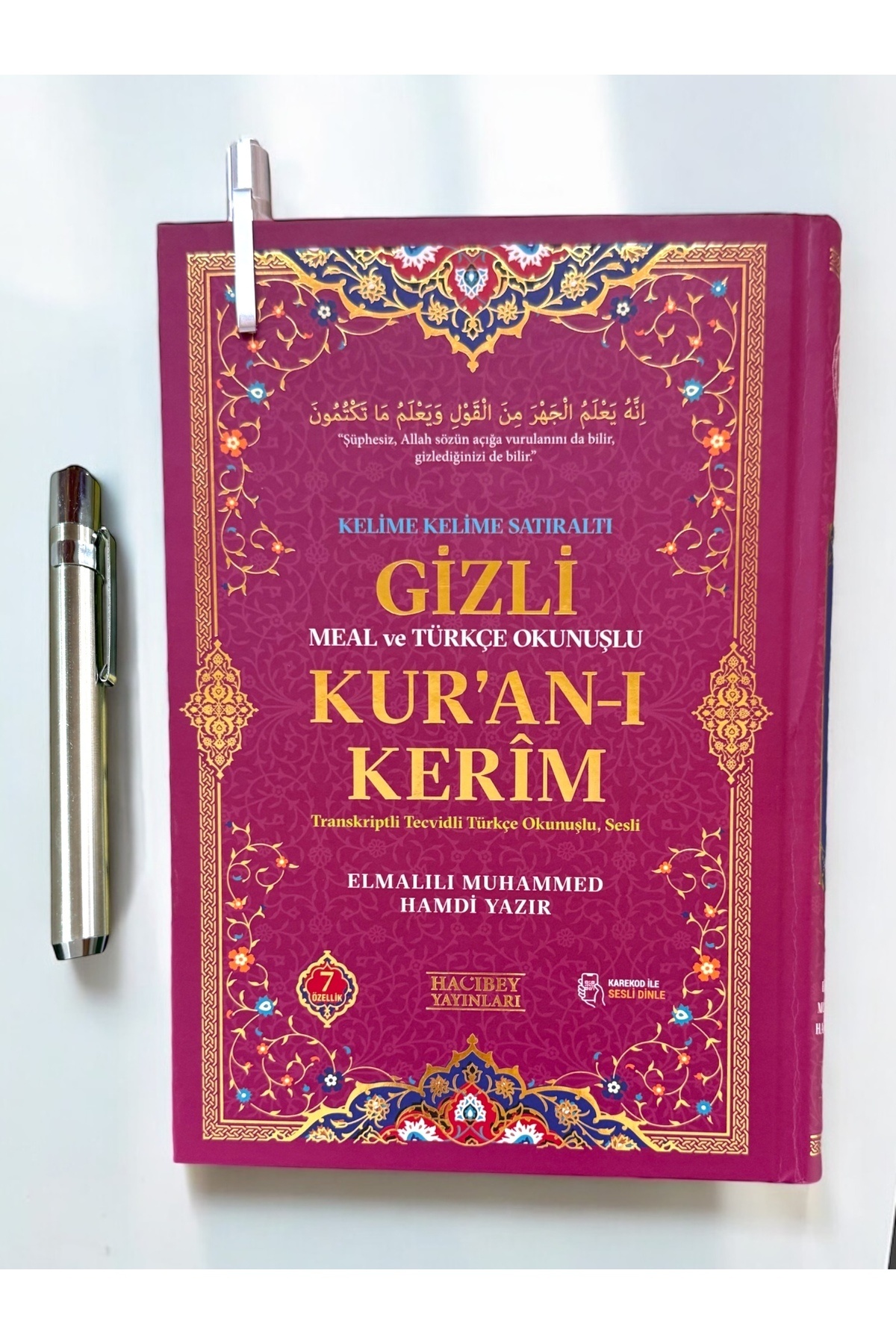 Medrese Kitab Evi Gizli Kuranı Kerim Meal ve Türkçe Okunuşlu, Kelime Kelime Satıraltı Kuran, Rahle Boy 19x28 cm