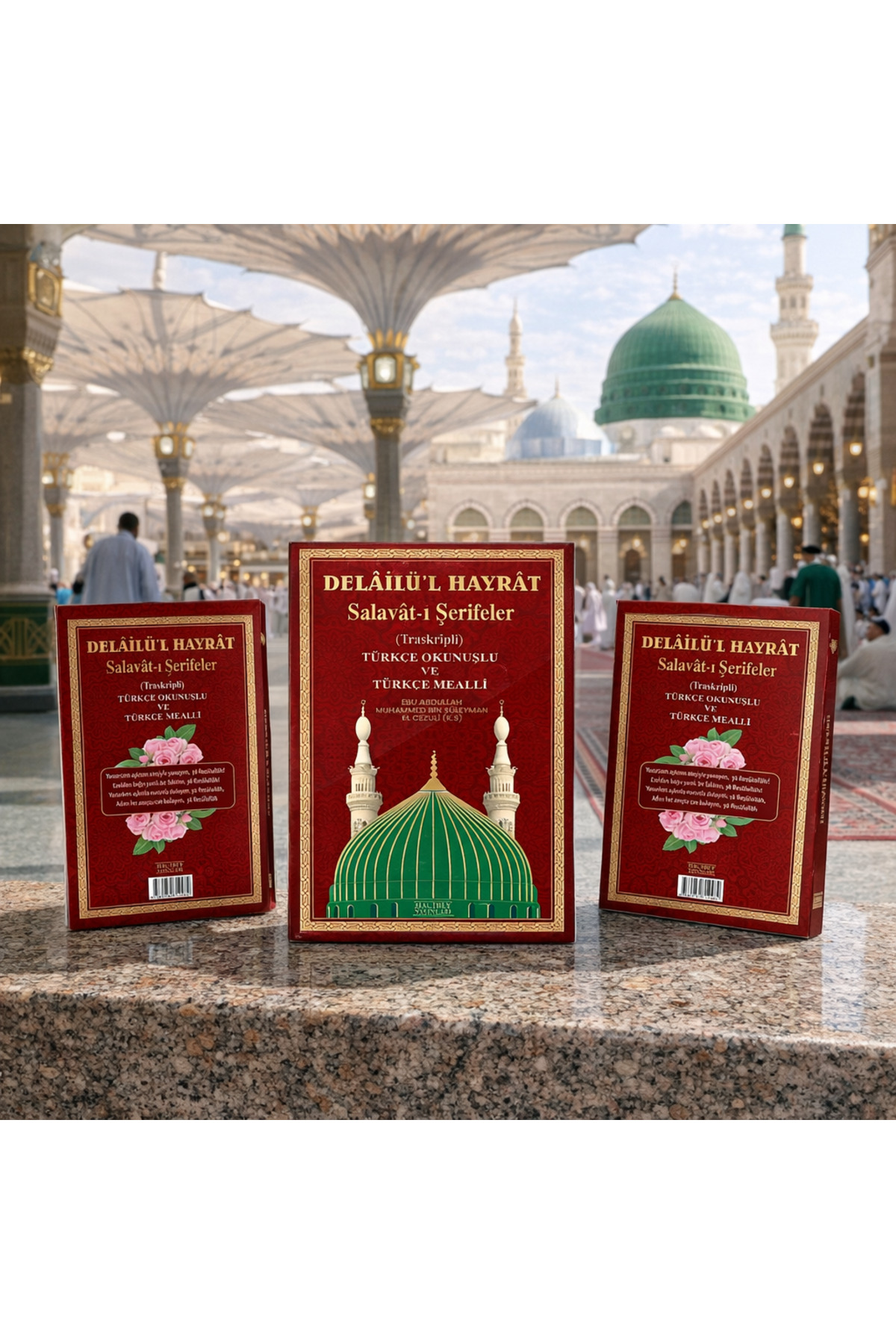 Hacıbey Yayınları Delâilü’l Hayrât Salavat Kitabı Orta Boy Arapça Türkçe Okunuş Türkçe Meal Ciltli Delailül Hayrat - Görsel 3