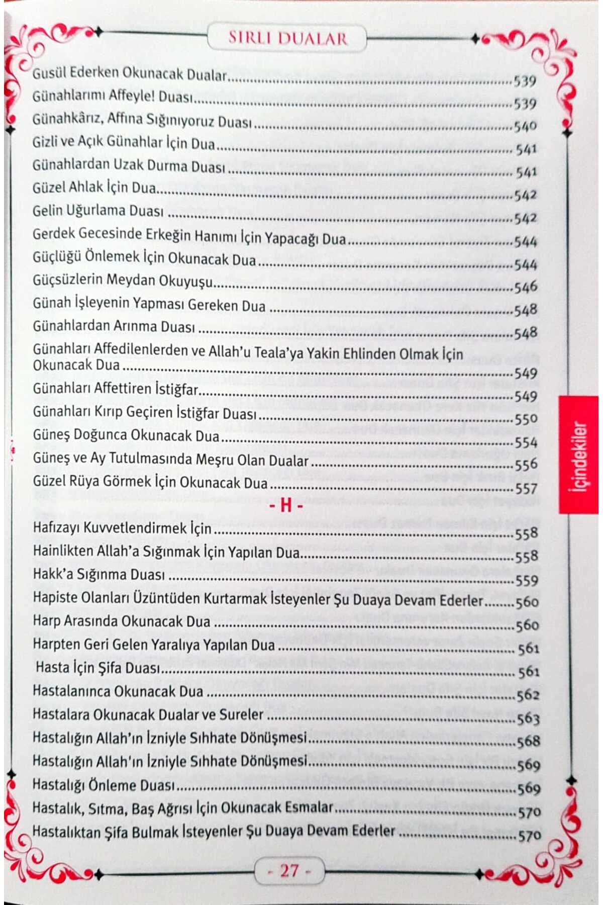 Cübbeli Ahmet Hoca Yayıncılık Alfabetik Sırlı Dualar Hazinesi Erbaini İdrisiyye ve Delailül Hayrat İlaveli - Görsel 3