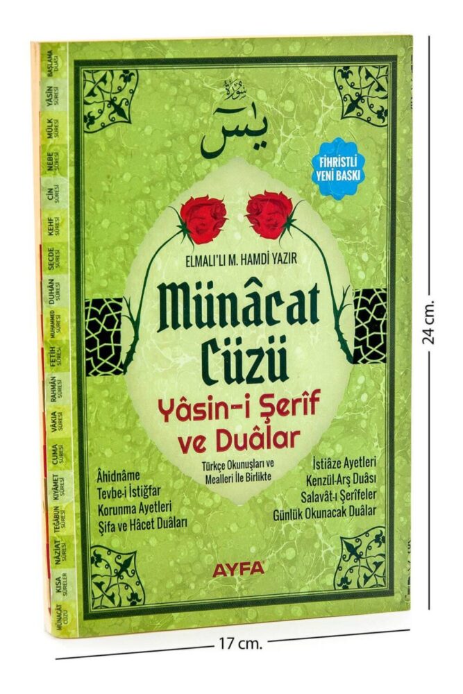 Ayfa Basın Yayın Yasin Kitabı - Orta Boy - 224 Sayfa - Fihristli - Münâcat Cüzü - Ayfa Yayınevi - Mevlid Hediyeliği