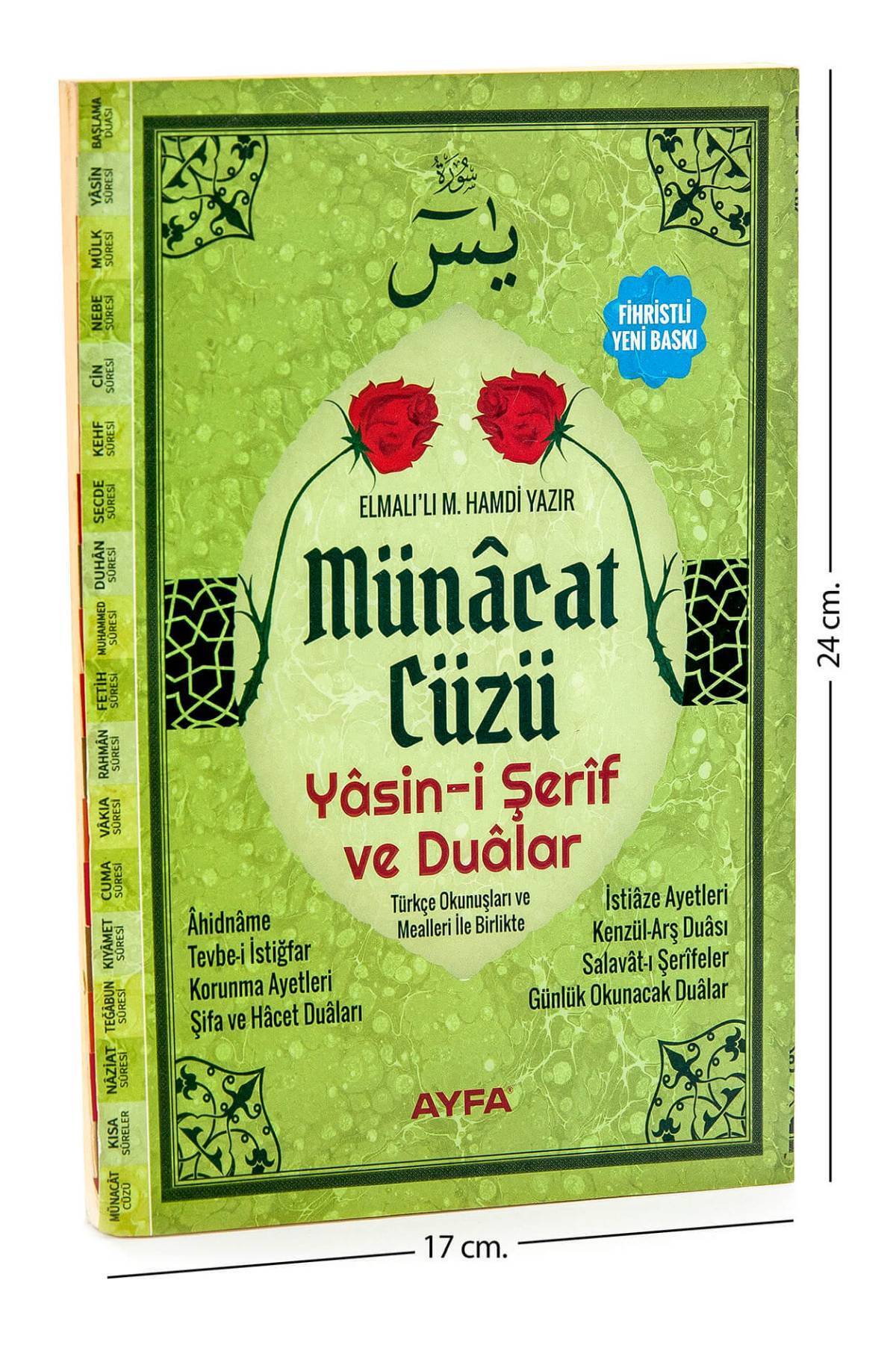 Ayfa Basın Yayın Yasin Kitabı - Orta Boy - 224 Sayfa - Fihristli - Münâcat Cüzü - Ayfa Yayınevi - Mevlid Hediyeliği
