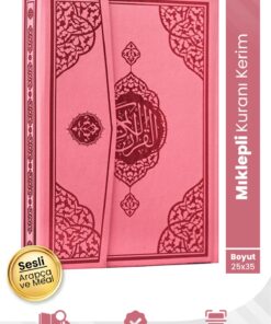 Furkan Neşriyat Cami Boy Mıklepli Pembe Kuranı Kerim Bilgisayar Hattı Iri Yazılı