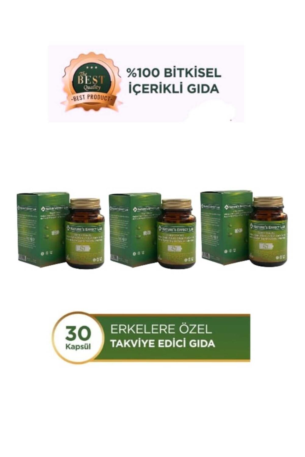 Natures Effect Lab Power Kuvvet Güç Enerji Erkeklere Özel Performansı Arttırıcı Takviye Edici Gıda 90 Kapsül