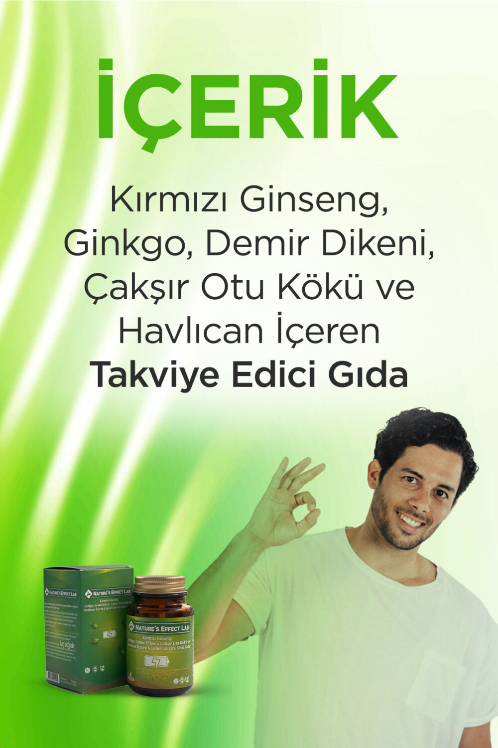 Natures Effect Lab Power Kuvvet Güç Enerji Erkeklere Özel Performansı Arttırıcı Takviye Edici Gıda 90 Kapsül - Görsel 3