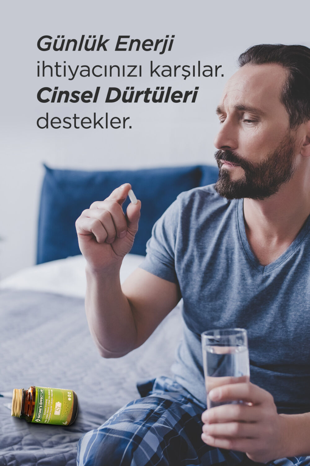Natures Effect Lab Power Kuvvet Güç Enerji Erkeklere Özel Performansı Arttırıcı Takviye Edici Gıda 90 Kapsül - Görsel 2