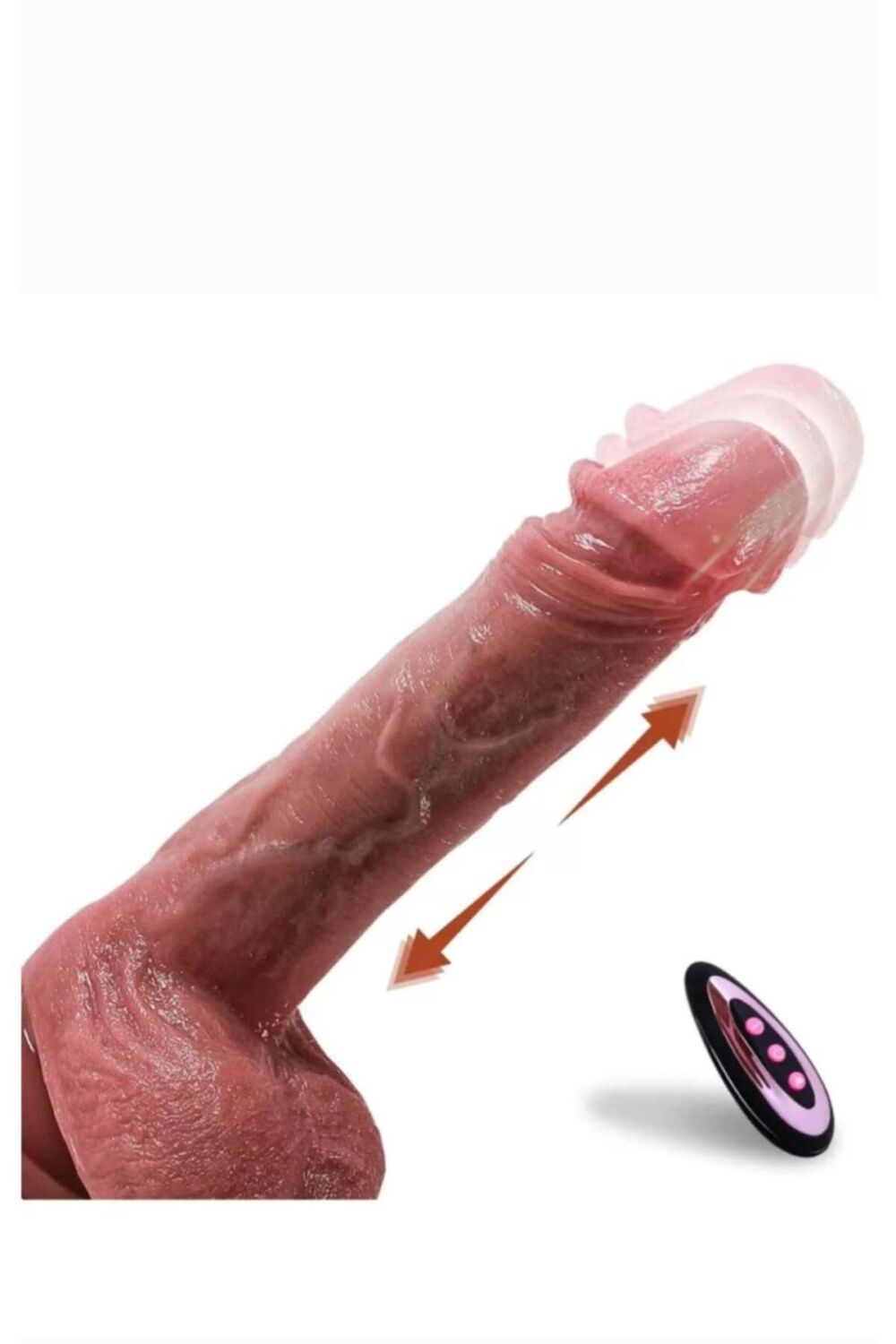 Greenport Isıtmalı Uzaktan Kumandalı Titreşimli Yapay Dildo Penis Ve ileri Geri Rotasyon Vibratör 10 Mod 22 Cm - Görsel 2