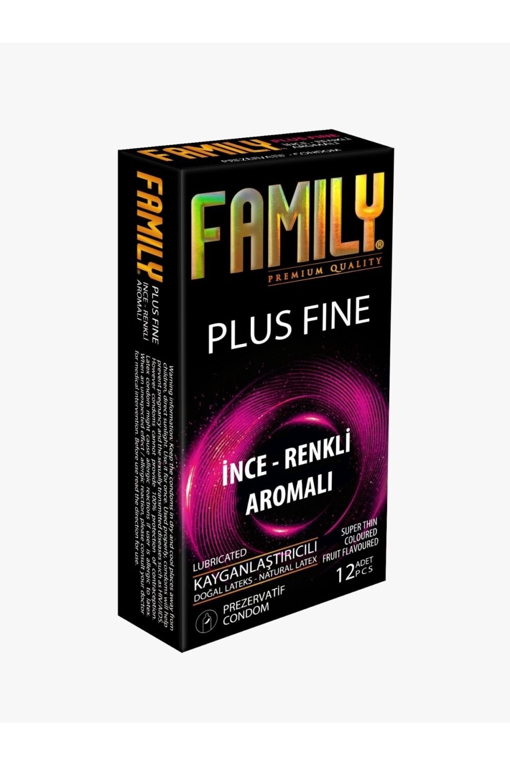 FAMİLY Family Plus Prezervatif Kondom, li, Aloe Veralı, Kayganlaştırılmış, Rezervuar Uçlu