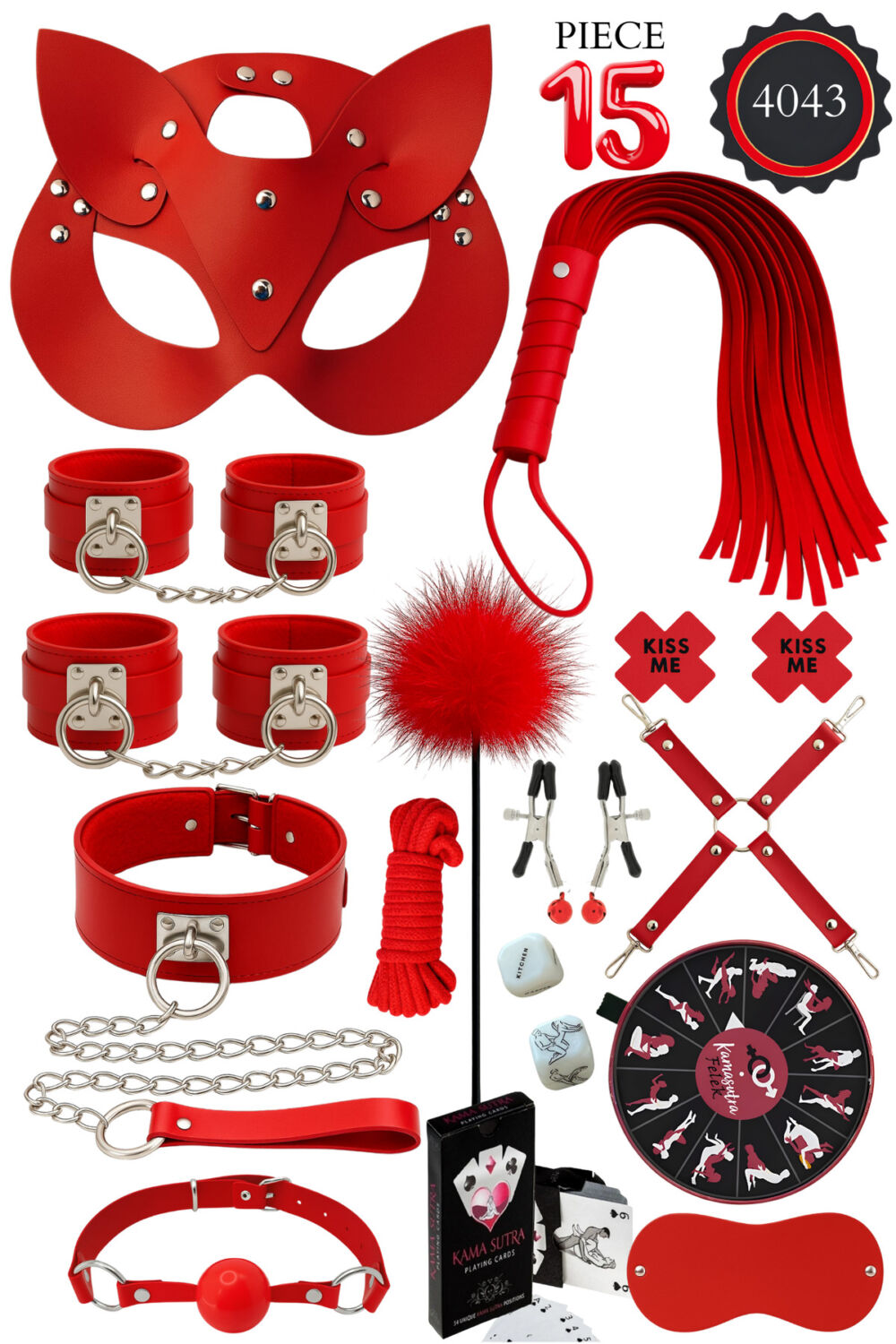 Good Miss 15 Parça aksesuar set – Maske, Kelepçe vb.