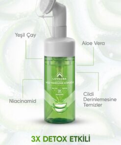 LOVECRA Aloe Vera Yüz Temizleme Köpüğü Gözenek Arındırıcı Derinlemesine Temizlik Canlılık 150 ml - Görsel 3