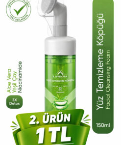 LOVECRA Aloe Vera Yüz Temizleme Köpüğü Gözenek Arındırıcı Derinlemesine Temizlik Canlılık 150 ml