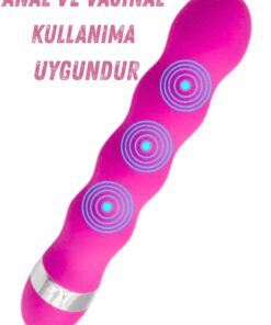 Alternative view of Lolita Shop Boğumlu 18,5 Cm Uzunluğunda Güçlü Titreşimli Vajinal Klitoris Uyarıcılı Orgazm Anal Vibratör