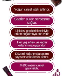 LİBİDOS Themra Tribulus Terrestris, Kore Ginseng, Maca Extract, Panax, Ekstraktlı Bitkisel Kuvvet, Macunu, 12 adet - Görsel 3