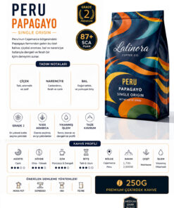 Lalinora Coffee Co - Peru Papagayo Çekirdek Kahve 250G Espresso & Filtre- SCA 87 Puan Single Origin Nitelikli - Görsel 2