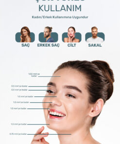 SİLVERLAND DermaStamp 140 Titanyum İğneli , Ayarlanabilir 10 İğne Ölçülü 0.25mm-3.00mm Dezenfektan Hediyeli - Görsel 3