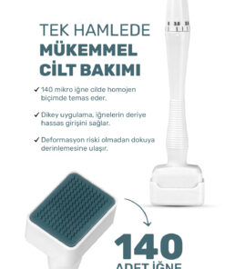 SİLVERLAND DermaStamp 140 Titanyum İğneli , Ayarlanabilir 10 İğne Ölçülü 0.25mm-3.00mm Dezenfektan Hediyeli - Görsel 2