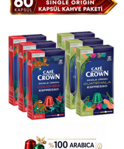 Cafe Crown 60'lı Single Origin Espresso Kapsül Kahve Tanışma Paketi Guatemala + Kolombiya ( Nespresso Uyumlu Alüminyum Kapsül Kahve) - Görsel 3
