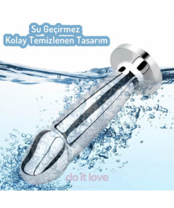 Alternative view of Do it Love – Sensuella Metal Penis Titreşimli Anal Plug – Uzun Tıkaç