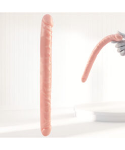 Erotica UNIQUE Realistik Dokuda Çift Taraflı DildoÇift Uçlu Gerçekçi Yapay Penis 34 CM