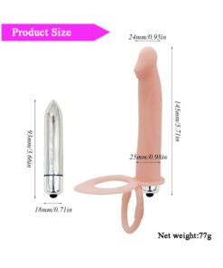 Alternative view of Lolita Shop Özel Silikon Dokuda 10 Farklı Titreşim Hızlı Çiftli Double Anal Penetratör Ve Penis Halkası