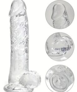 Lolita Shop 21 Cm Şeffaf Jel Dildo Gerçekçi Yumuşak Dokuda Güçlü Vantuzlu Esnek Dokuda Tasarlanan Yapay Penis