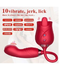 SHEQU Gül Şekilli Dilatörlü ve Oynar Başlı Güçlü Vibratör - Görsel 3
