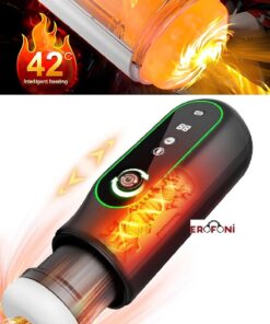 Erofoni Sıcaklık Ayarlı 32 CM Isıtmalı İleri Geri Hareketli Emişli Usb Şarj Titreşim Suni Vajina Mastürbatör