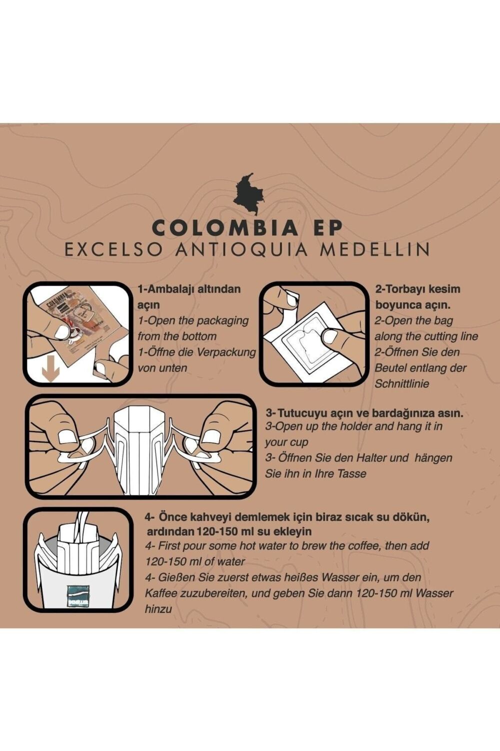 Schiller Aç Demle Iç Colombia Ep Excelso Antioquia Medellin 10'lu Filtre Kahve - Görsel 3