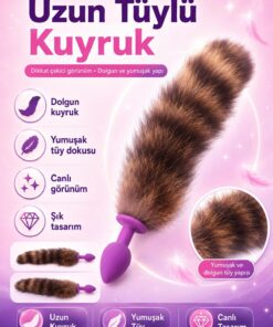 Alternative view of Lolita Shop Uzun Kuyruklu Tüylü Soft Silikon Dokuda 7 Cm Anal Genişletici Açıcı Alıştırıcı Anal Plug ve Tıkaç