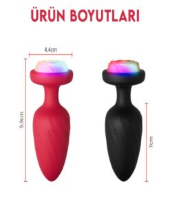 Alternative view of Byzon Premium Uzaktan Kumandalı Titreşimli Anal Plug | RGB LED Işıklı | 12 Titreşim Modu | USB Şarjlı | Sessiz | Suya Dayanıklı