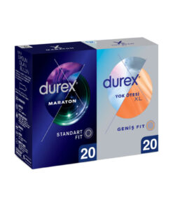Durex Yok Ötesi XL İnce Prezervatif 20'li + Maraton Geciktiricili Prezervatif 20'li, Avantaj Paketi